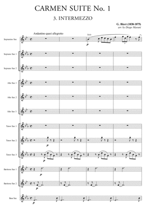 Intermezzo from "Carmen Suite" for Saxophone Ensemble
