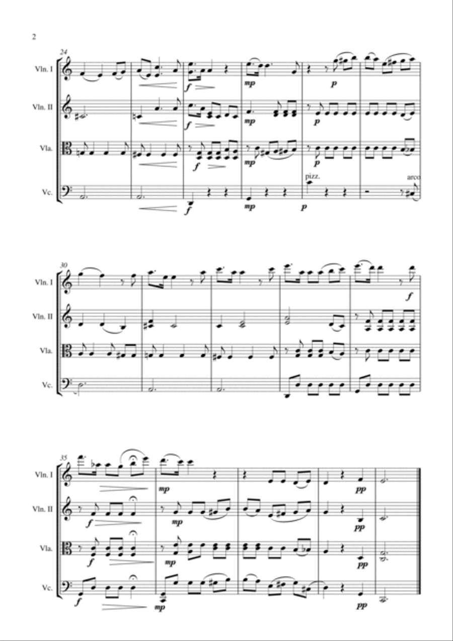 Ich Liebe Dich String Quartet scores gallery preview page 2
