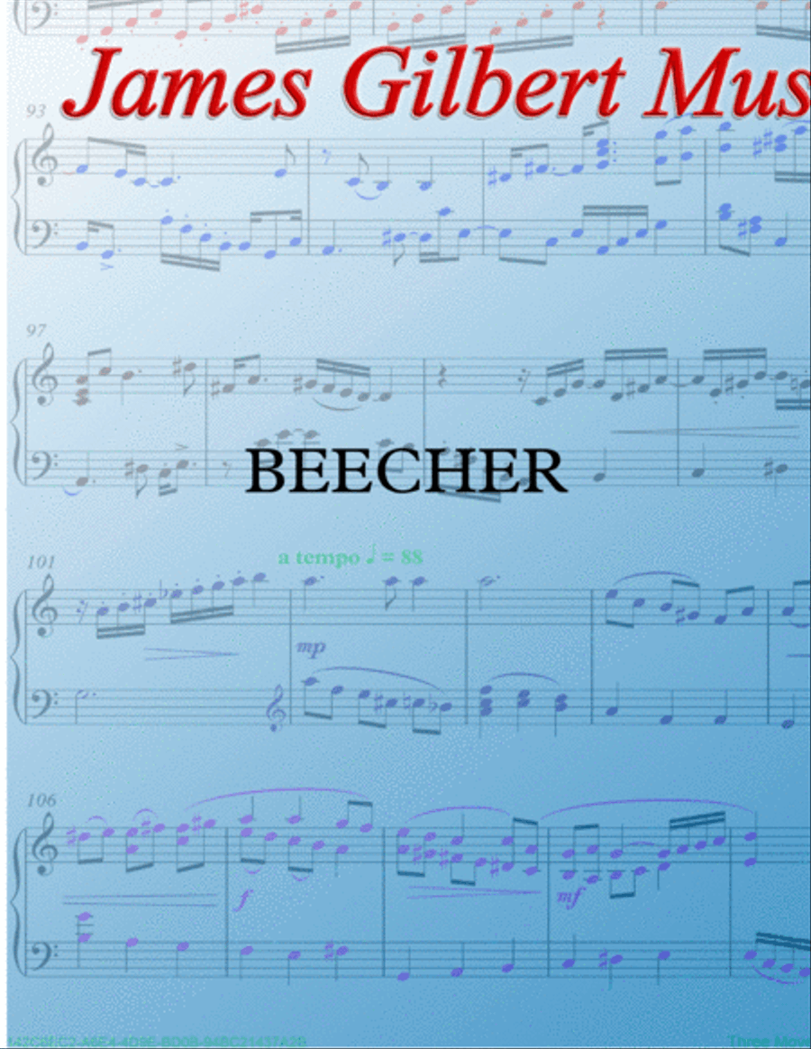 BEECHER (Love Divine, There's A Wideness) Small Ensemble scores gallery preview page 4