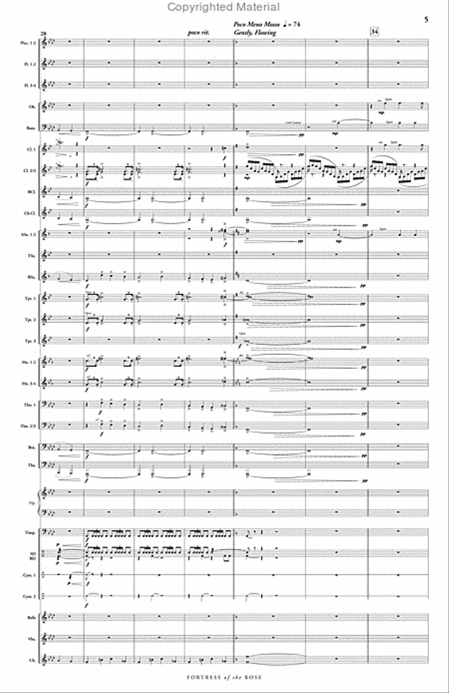 Fortress of the Rose Concert Band scores gallery preview page 6