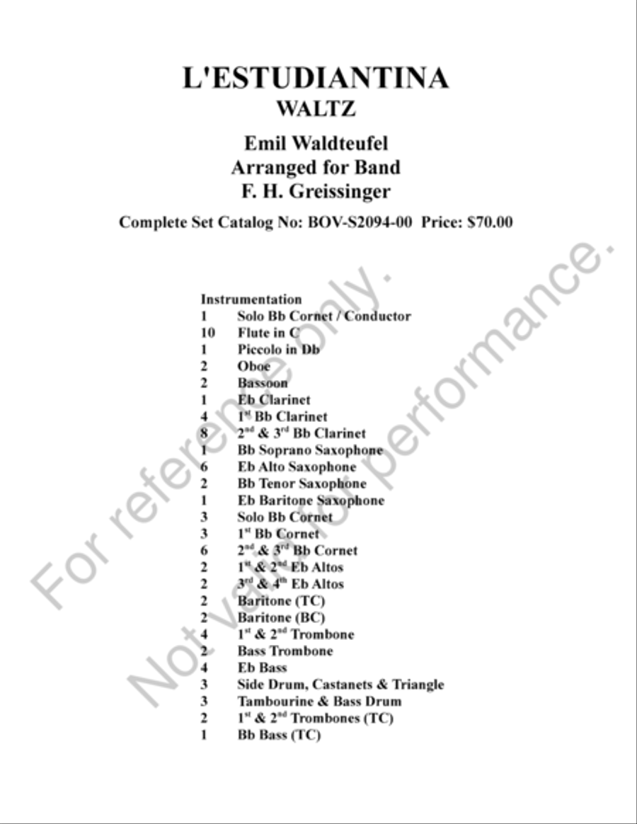L'Estudiantina Concert Band scores gallery preview page 5