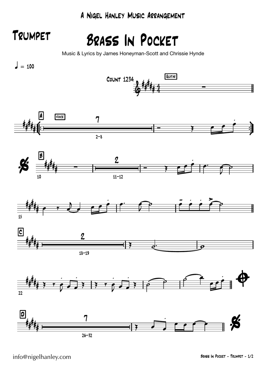 Brass In Pocket Jazz Ensemble scores gallery preview page 5