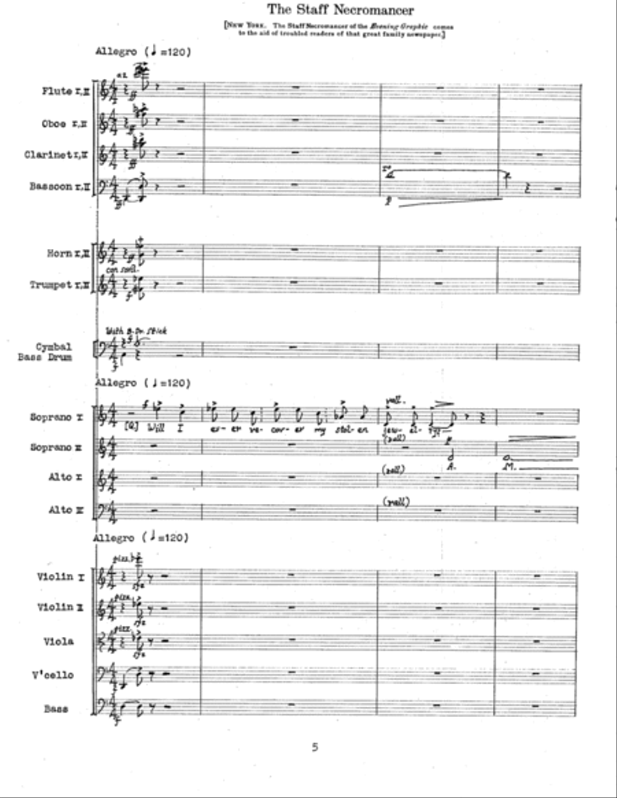 Americana (The American Mercury) (Additional Full Score)