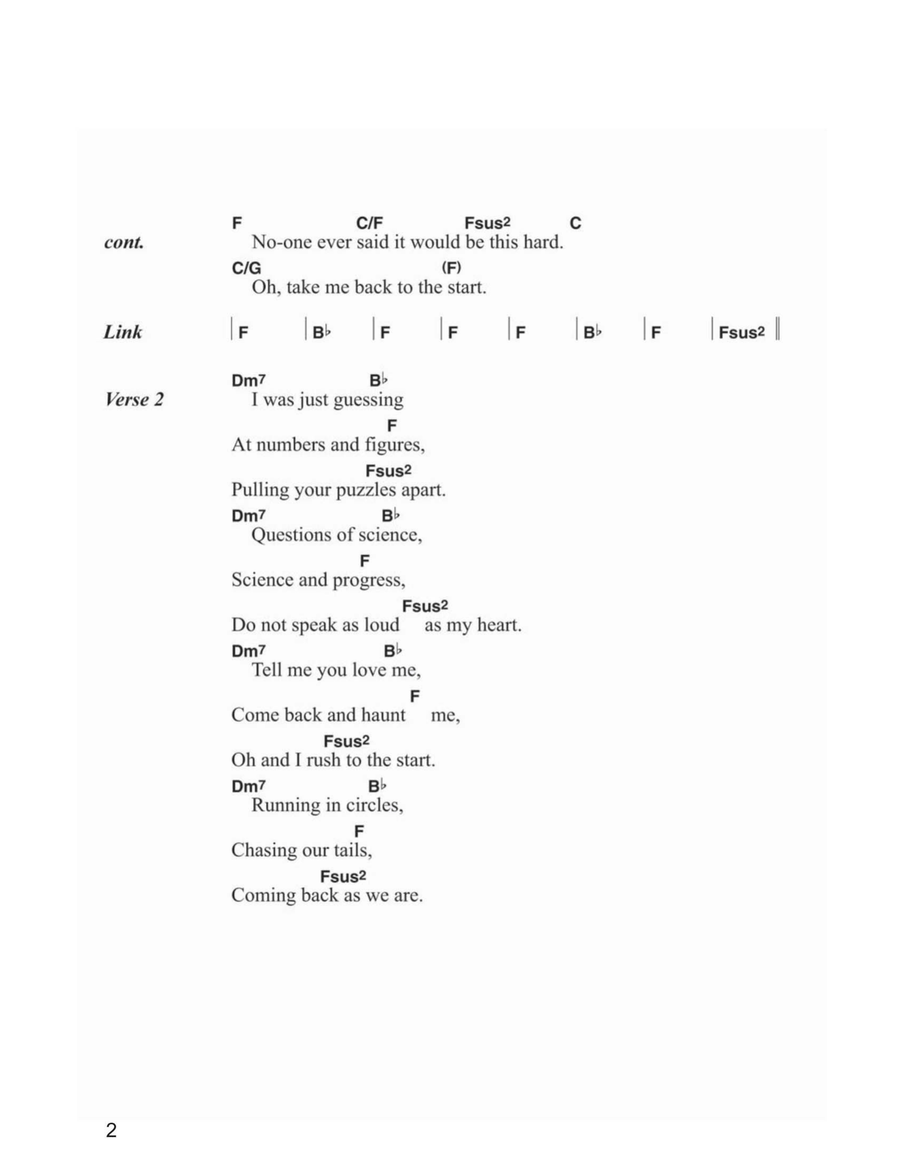 The Scientist Piano scores gallery preview page 2