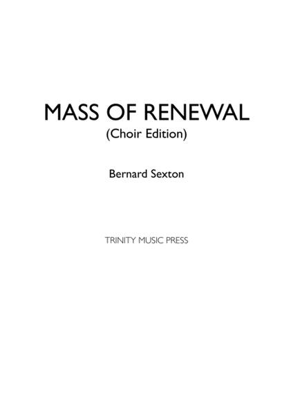Mass of Renewal - Choir Edition image number null