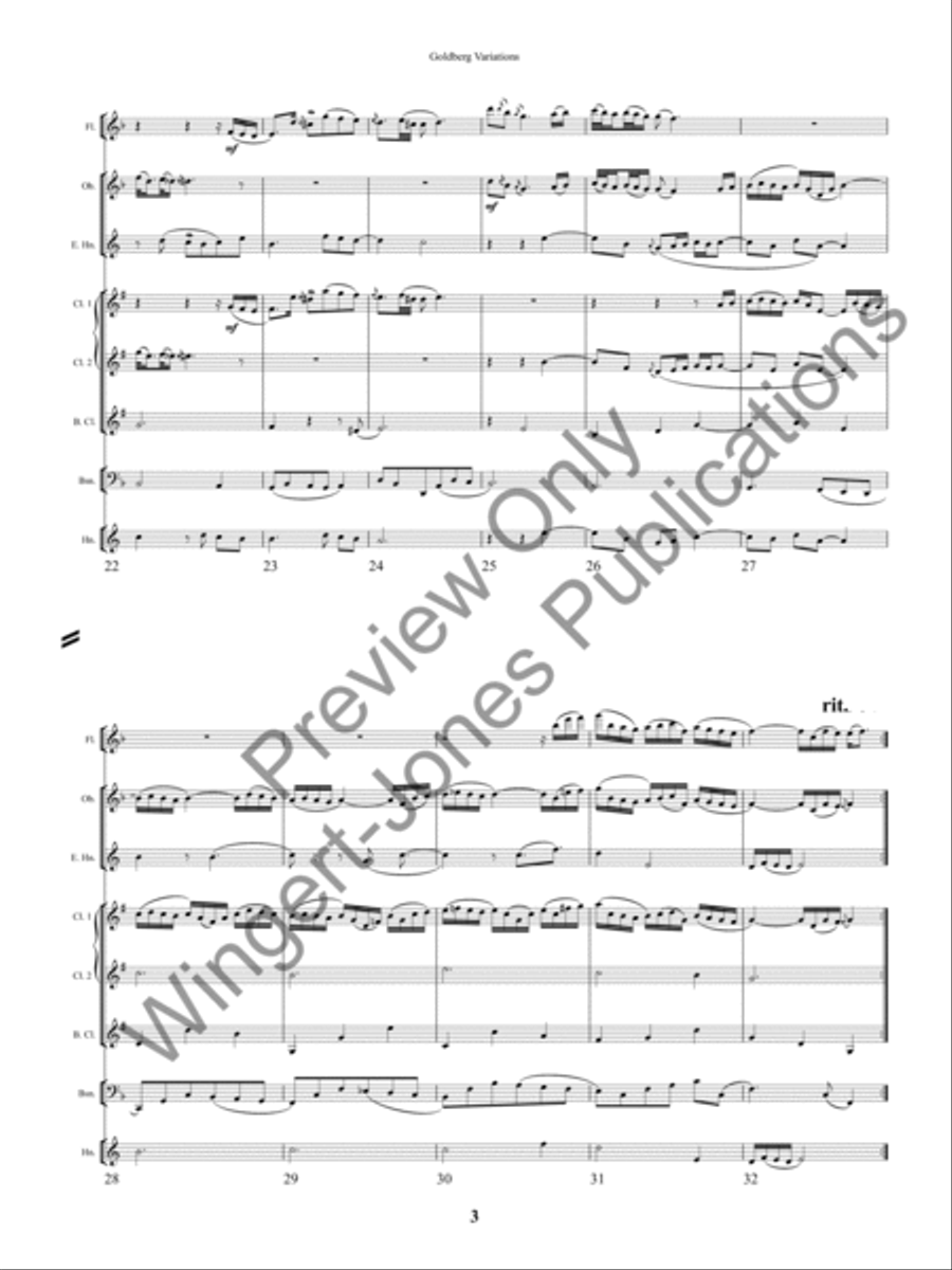 Goldberg Variations (Score) Concert Band scores gallery preview page 9