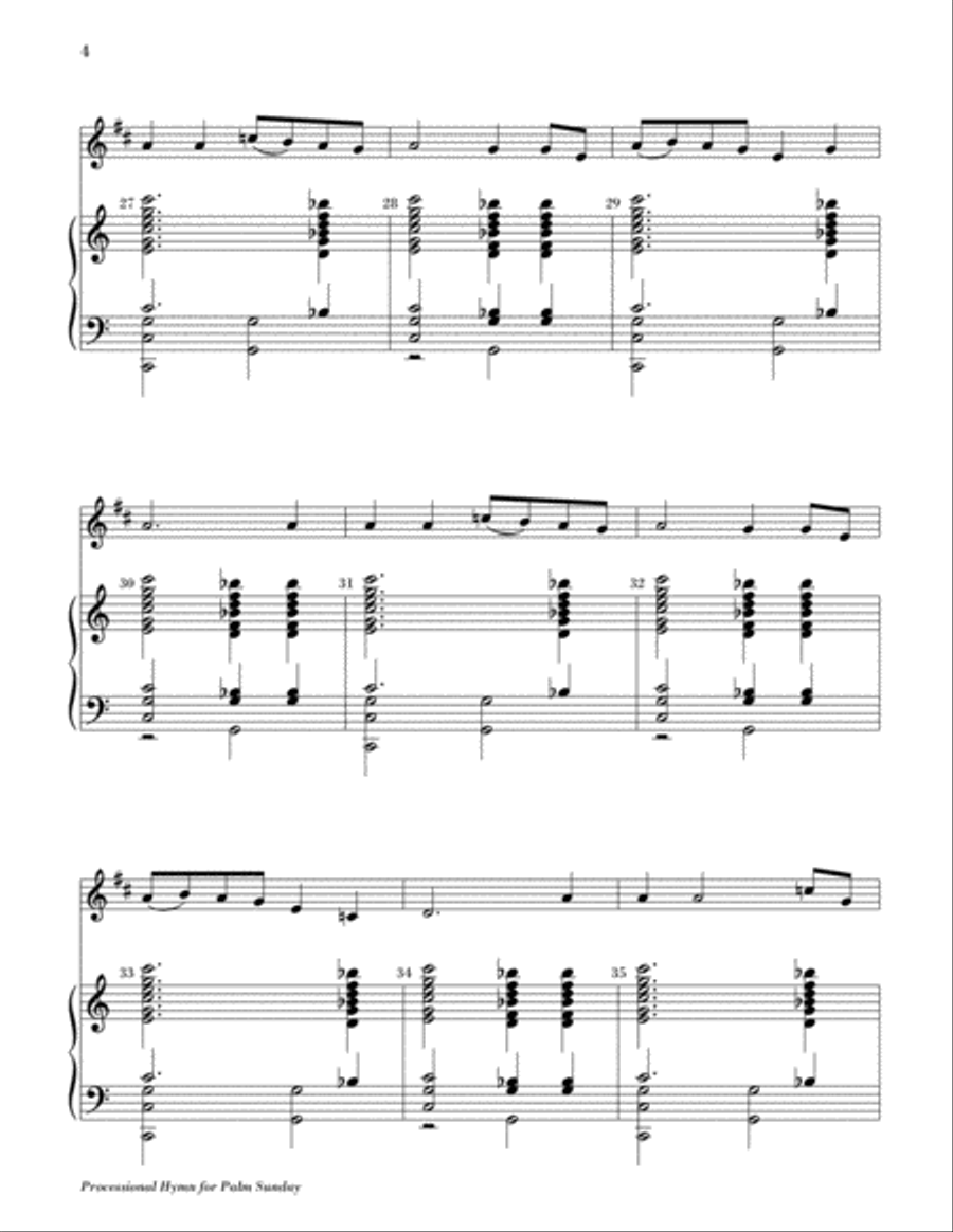 Processional Hymn for Palm Sunday 5-Octaves scores gallery preview page 4