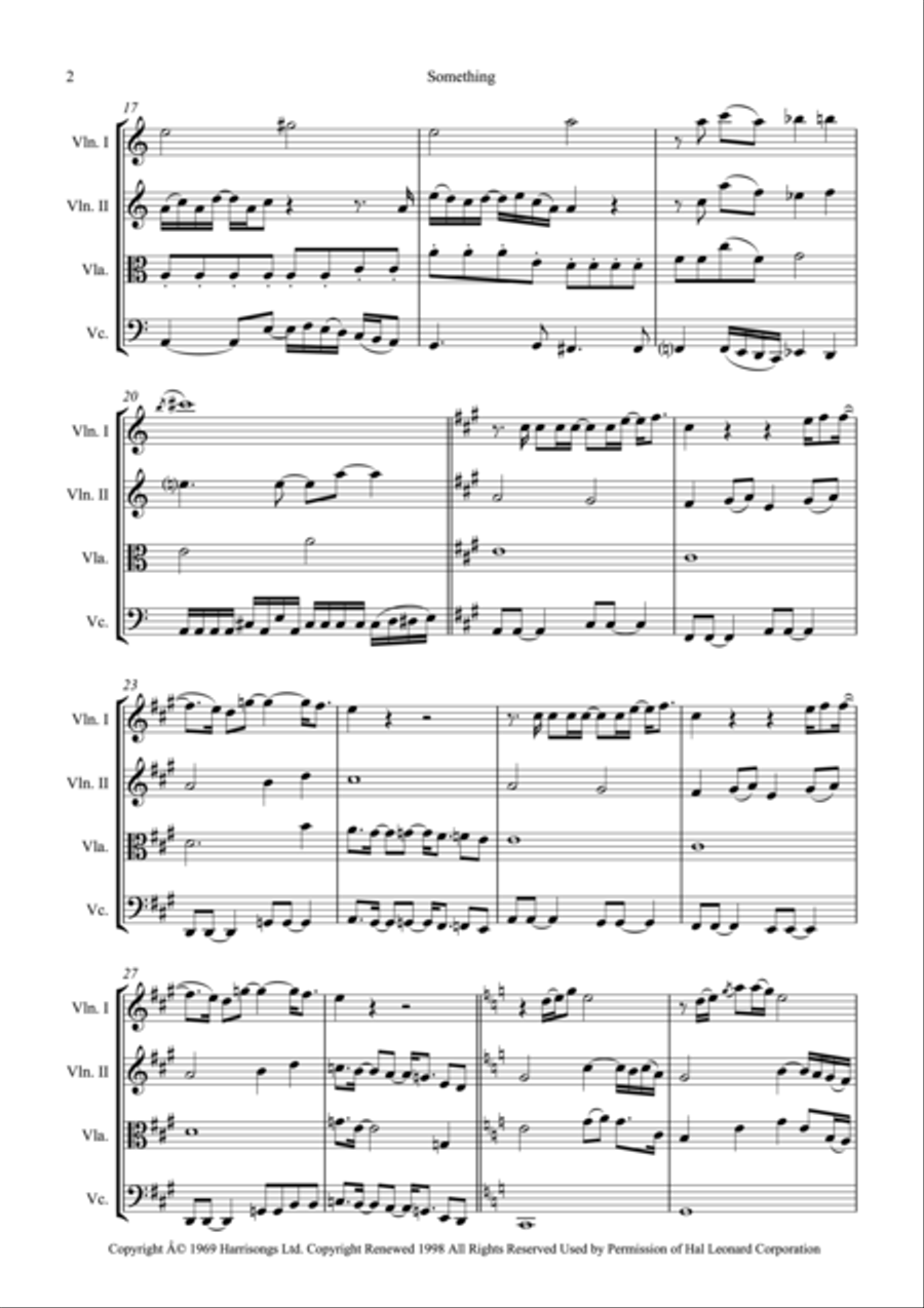 Something String Quartet scores gallery preview page 3