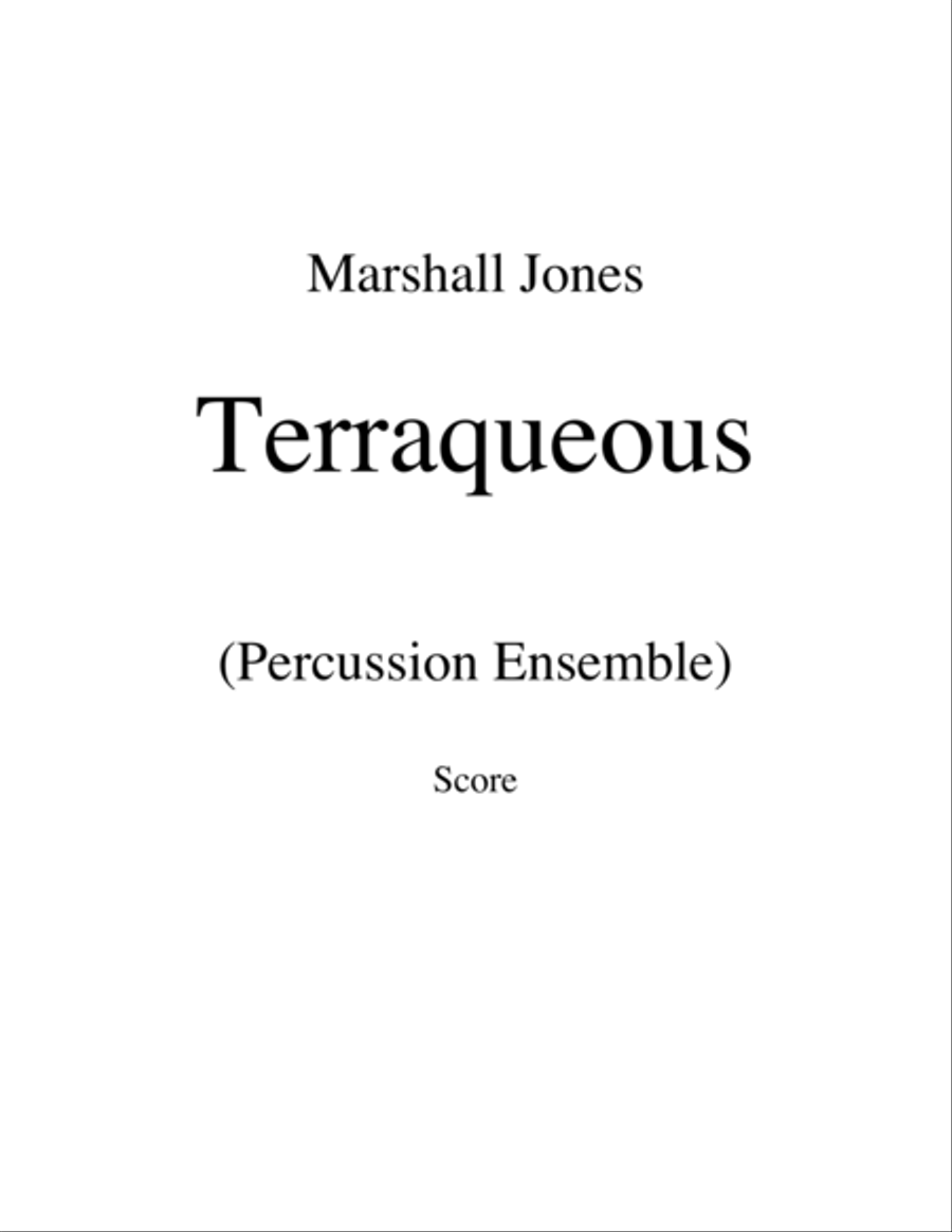 Terraqueous Percussion Ensemble scores gallery preview page 1