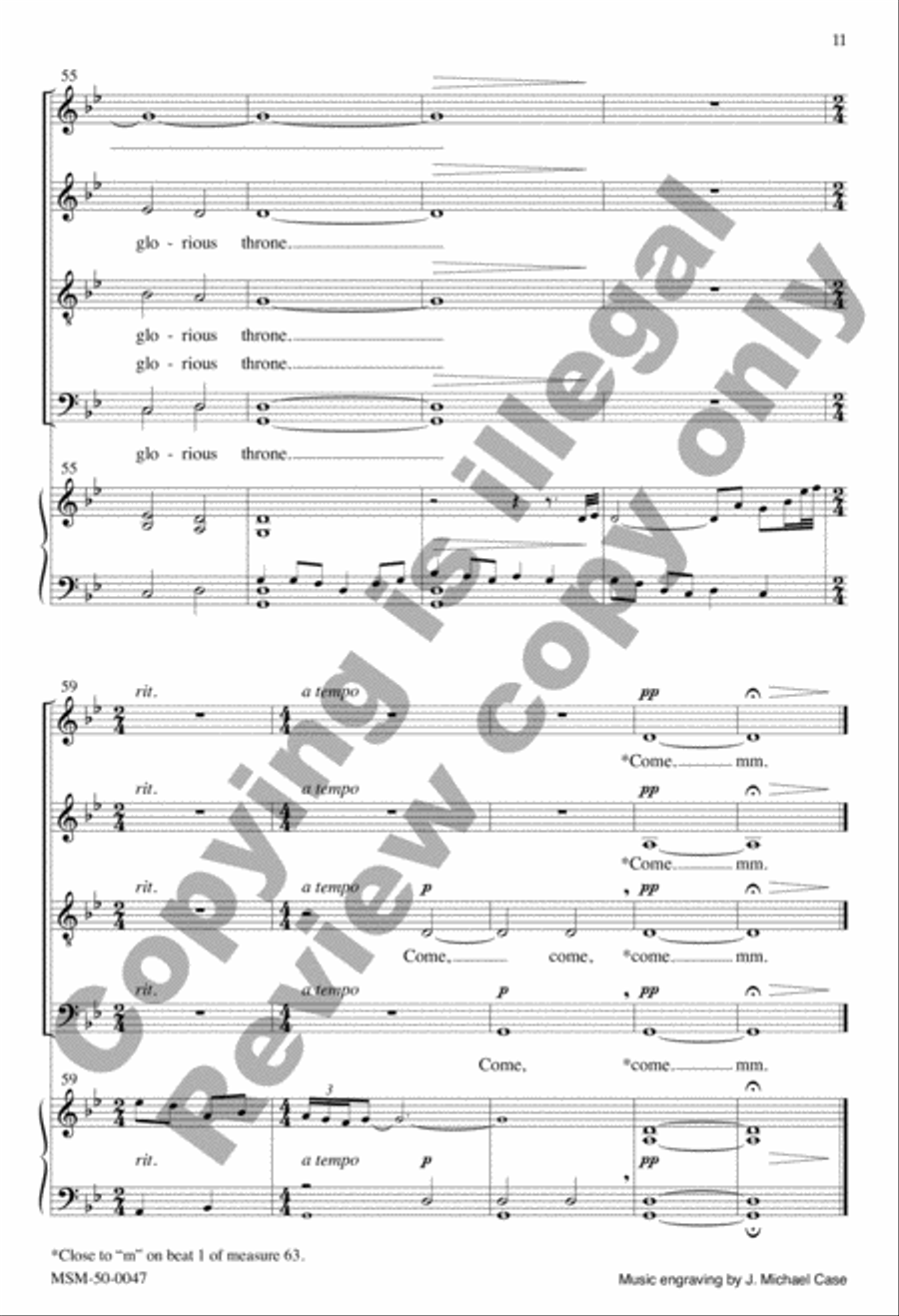 Come, Thou Long-Expected Jesus (Choral Score) image number null