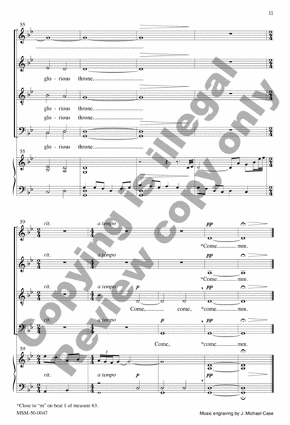 Come, Thou Long-Expected Jesus (Choral Score) image number null