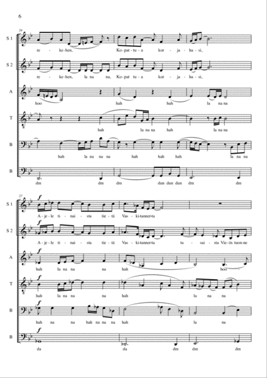 Tuuti Lasta Tuuti Lasta SSATBB scores gallery preview page 6