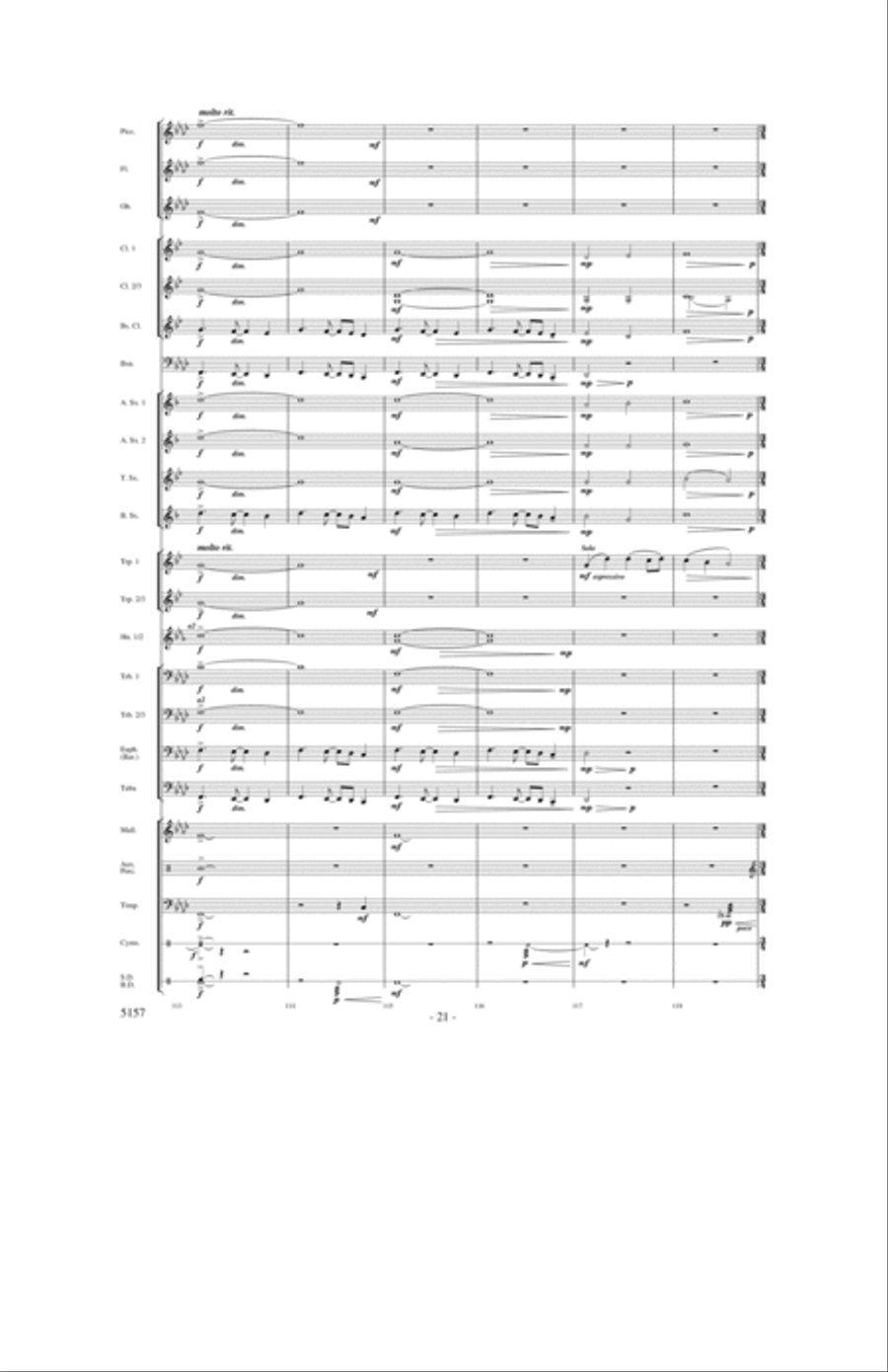 Fate of the Gods Concert Band scores gallery preview page 20