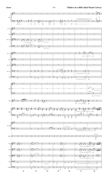 I Believe in a Hill Called Mount Calvary - Orchestral Score and Parts