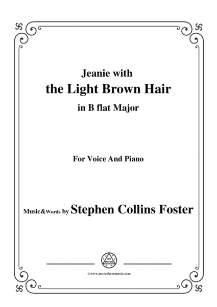 Stephen Collins Foster-Jeanie with the Light Brown Hair,in B flat Major,for Voice&Pno image number null