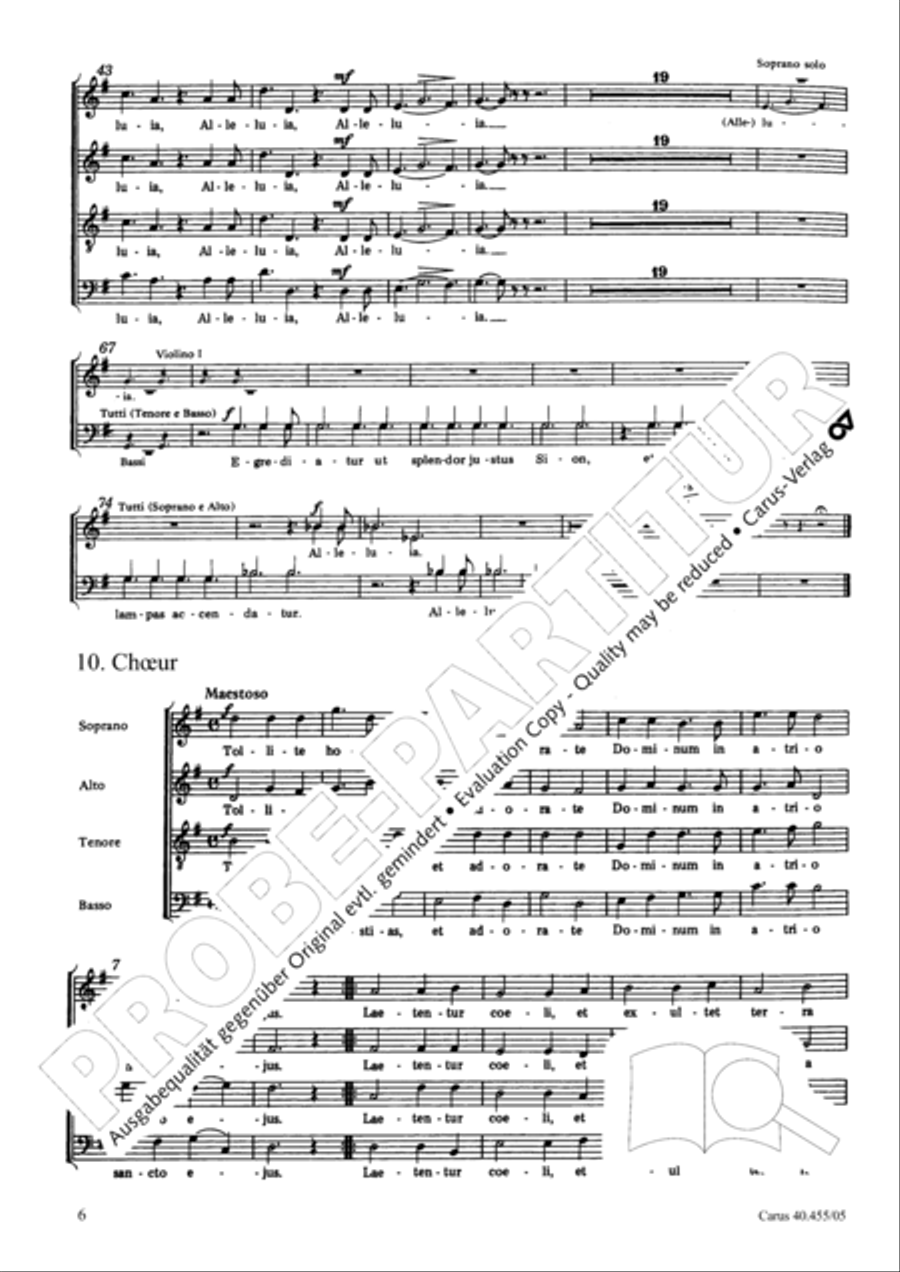 Oratorio de Noel (Weihnachtsoratorium) 4-Part scores gallery preview page 7