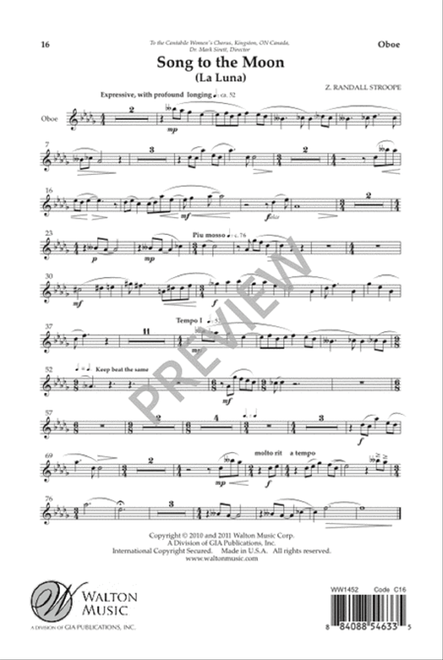 Song to the Moon (SSAA) Song to the Moon (SSAA) SSAA scores gallery preview page 17