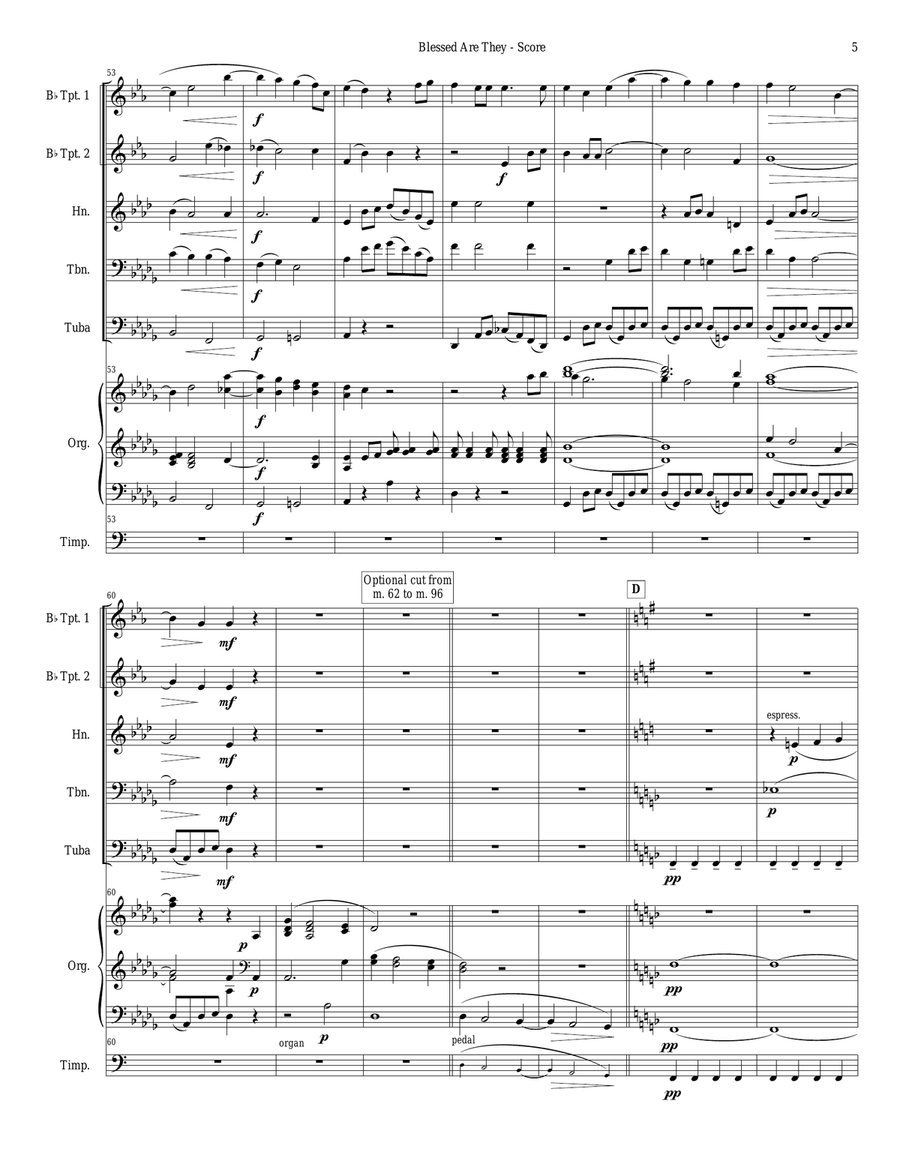 Blessed Are They, from A German Requiem, Op. 45 Brass Ensemble scores gallery preview page 6