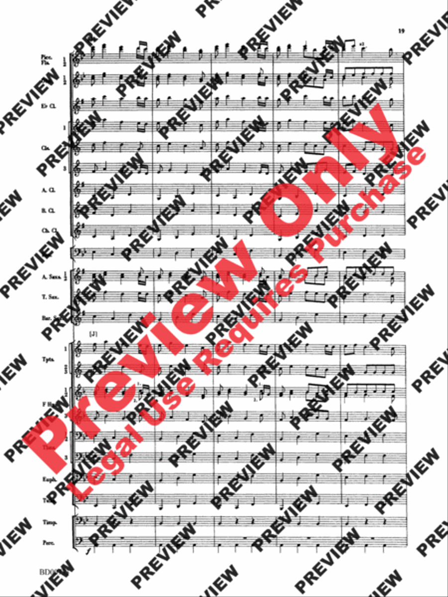 Water Music Suite Concert Band scores gallery preview page 19