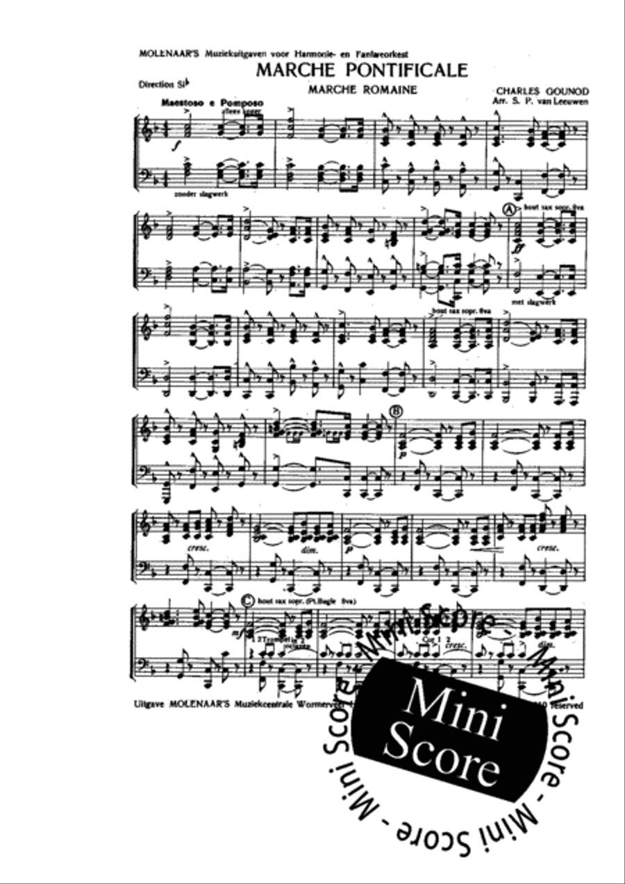 Marche Pontificale Concert Band scores gallery preview page 4