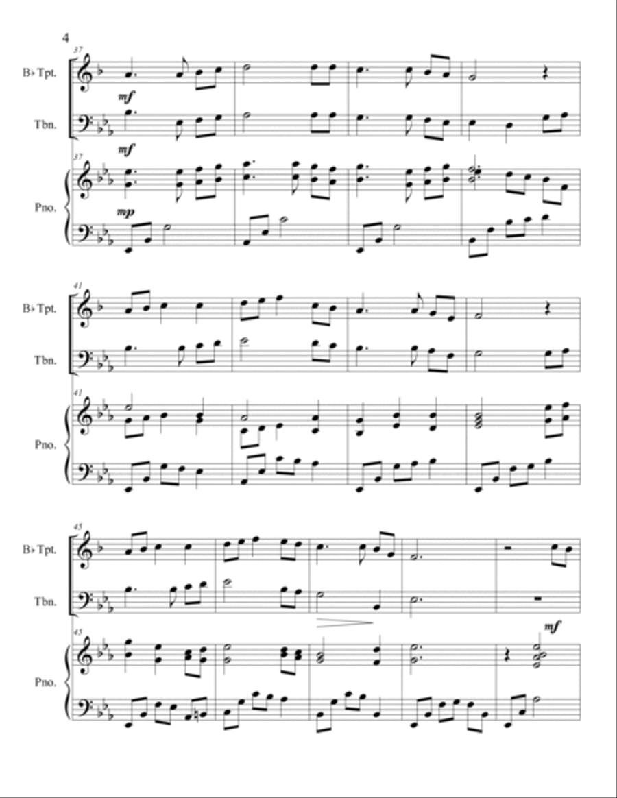 I Am His and He Is Mine (Trumpet/Trombone Duet) Brass Duet scores gallery preview page 5