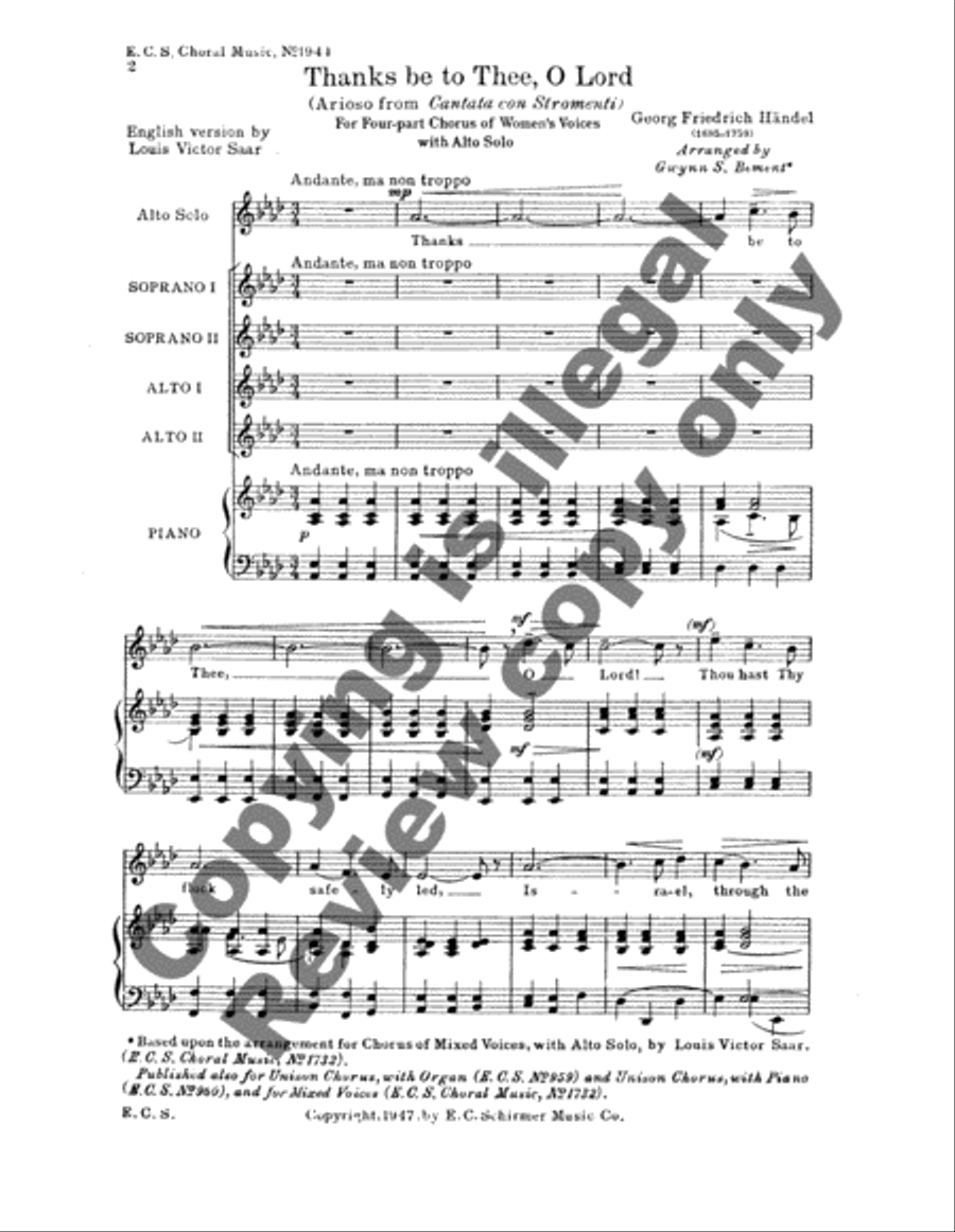 Thanks Be To Thee, O Lord SSAA scores gallery preview page 6