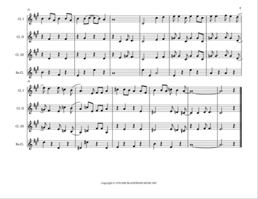 Put Your Hand In The Hand Woodwind Quartet scores gallery preview page 4