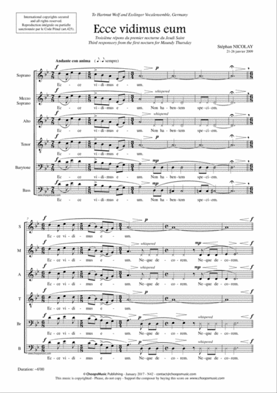 Ecce vidimus eum Divisi scores gallery preview page 2