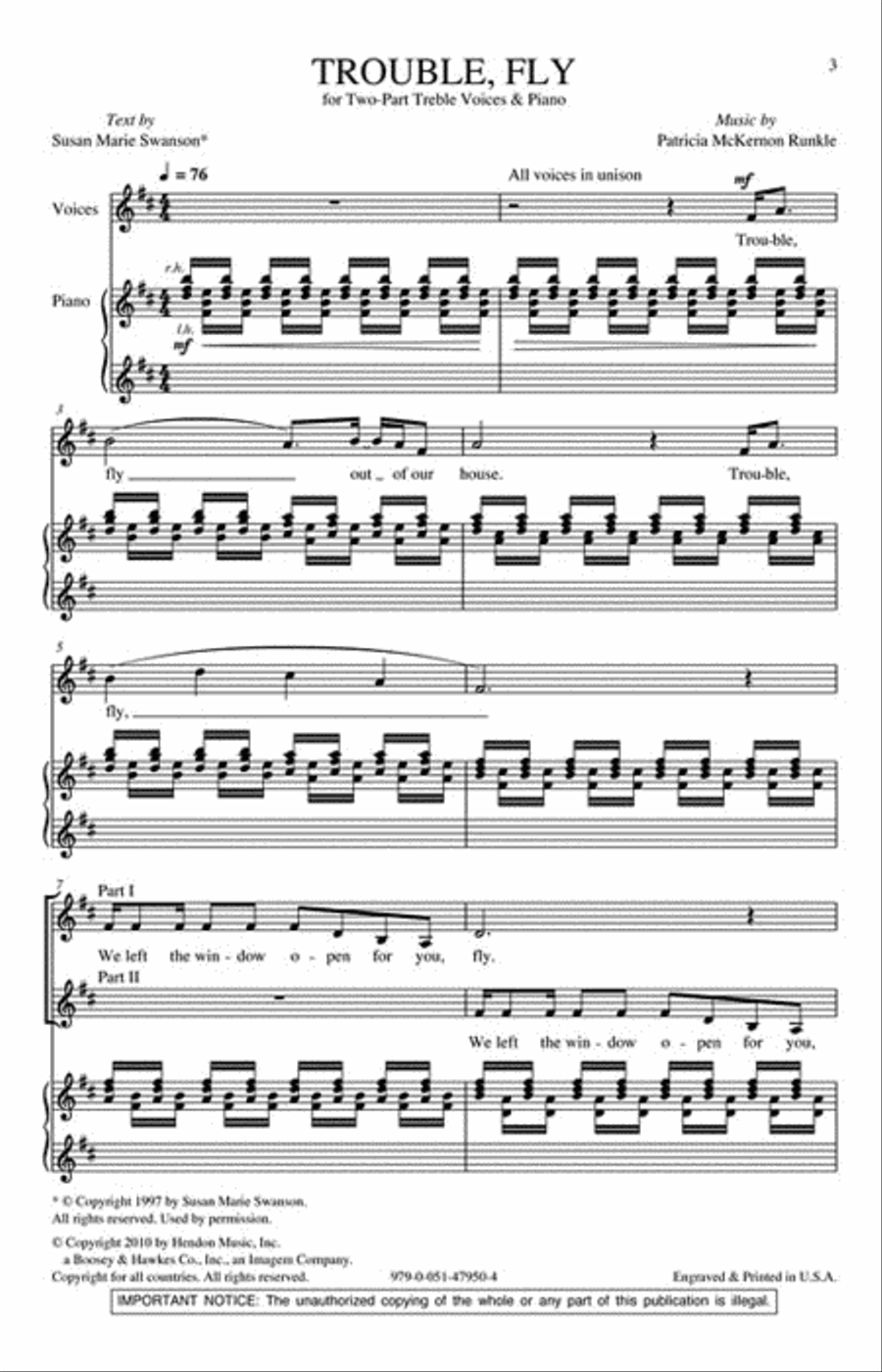 Trouble, Fly Trouble, Fly 2-Part scores gallery preview page 2
