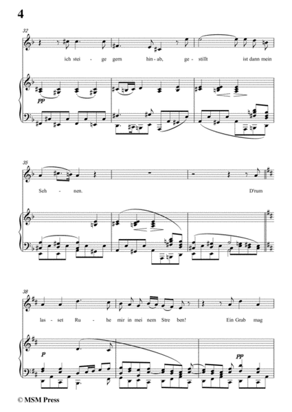 Schubert-Schatzgräbers Begehr,Op.23 No.4,in d minor,for Voice&Piano image number null