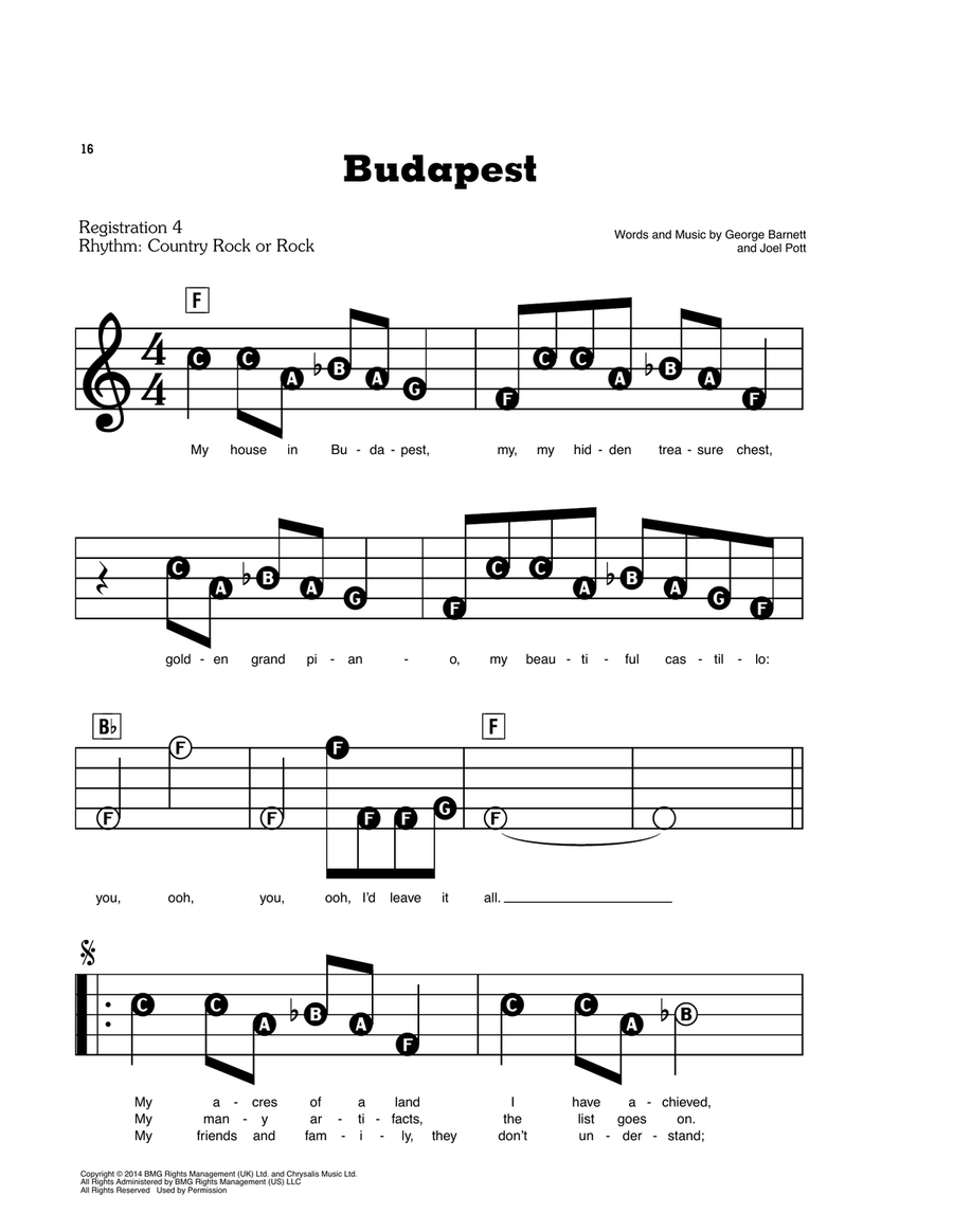 Budapest Electronic Keyboard scores gallery preview page 1