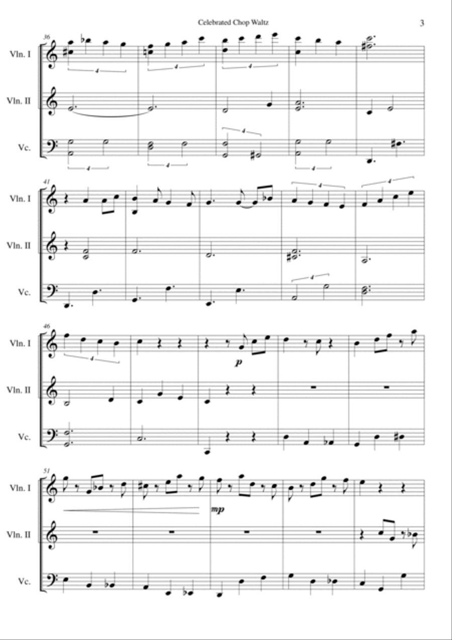 Chopstick March String Trio scores gallery preview page 3