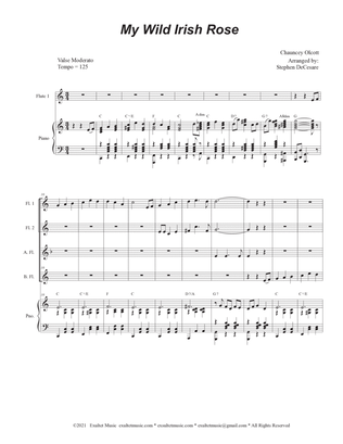 My Wild Irish Rose (Flute Choir and Piano)