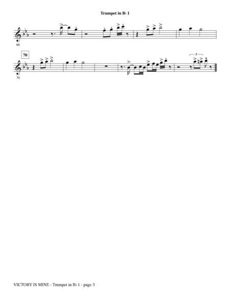 Victory Is Mine (with "Victory In Jesus") - Bb Trumpet 1