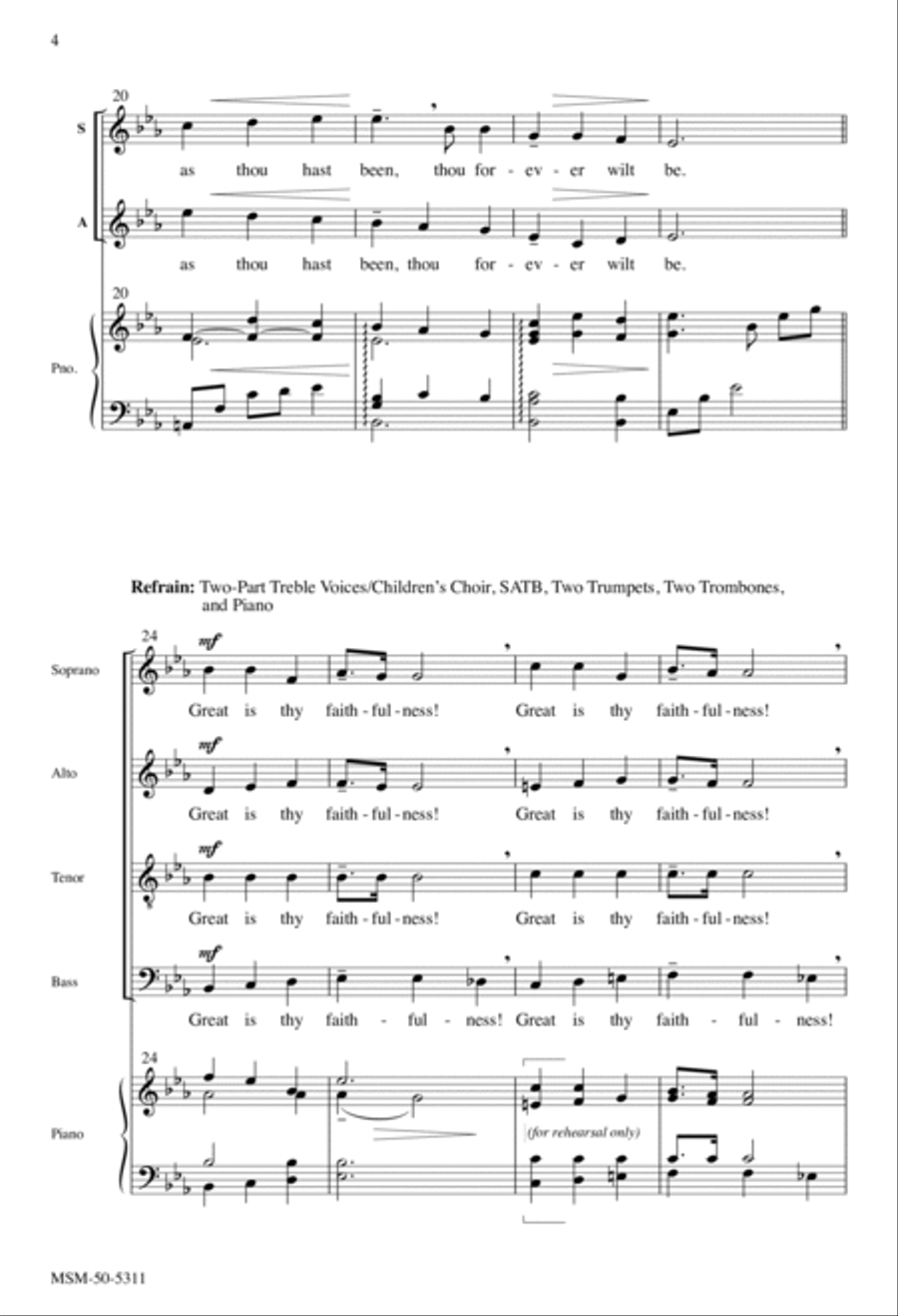 Great Is Thy Faithfulness Divisi scores gallery preview page 4