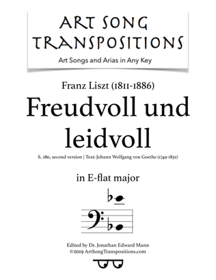 LISZT: Freudvoll und leidvoll, S. 280 (second version, transposed to E-flat major, bass clef)
