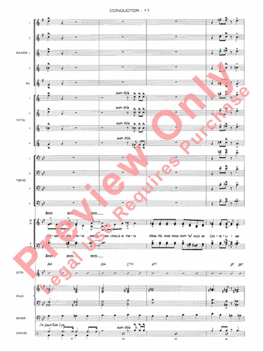 Chattanooga Choo Choo Jazz Ensemble scores gallery preview page 14