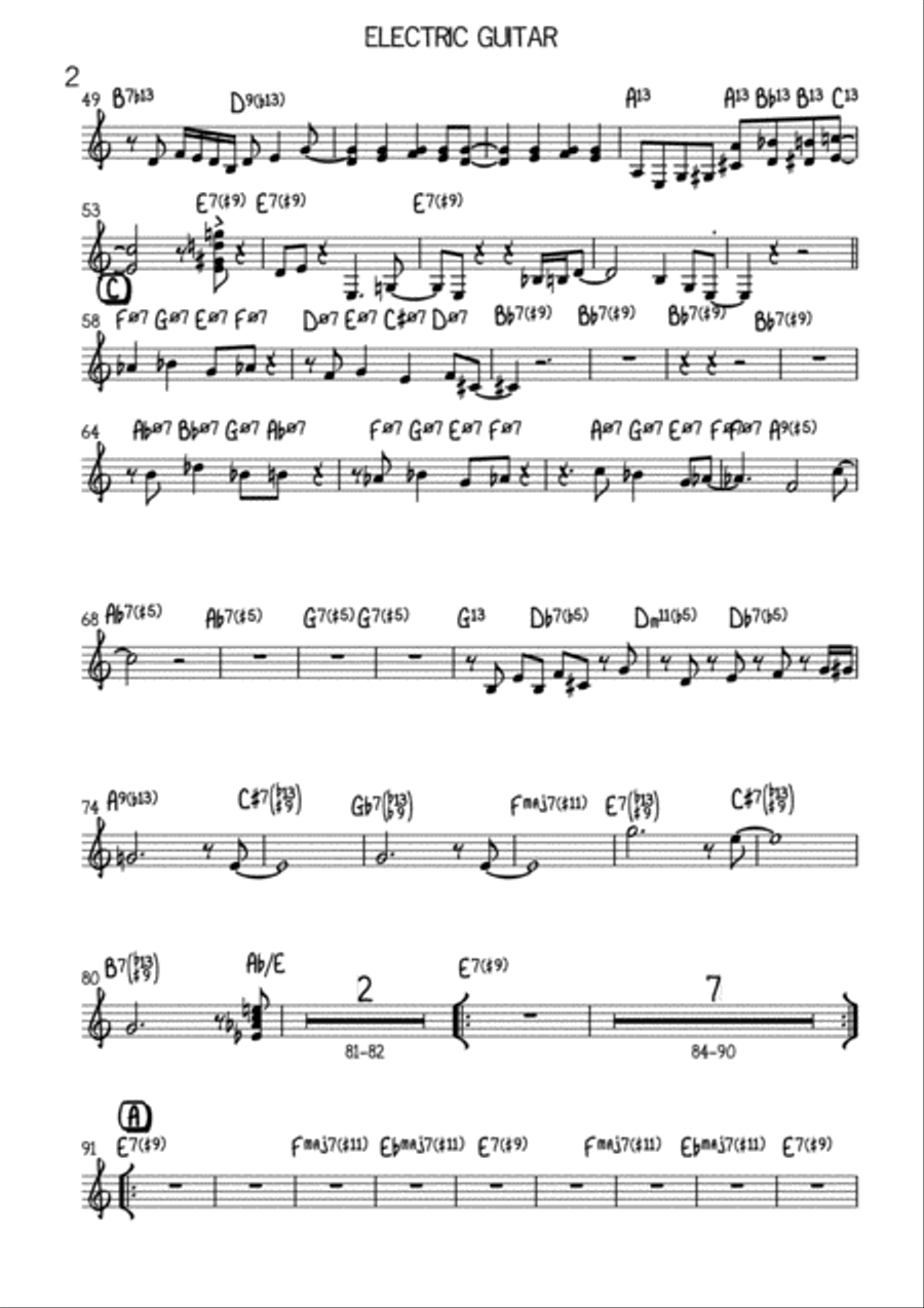 Jet Kung Shuffle Electric Guitar scores gallery preview page 2