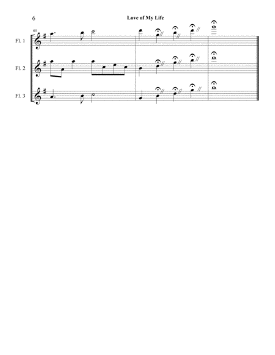 Love Of My Life Woodwind Trio scores gallery preview page 6