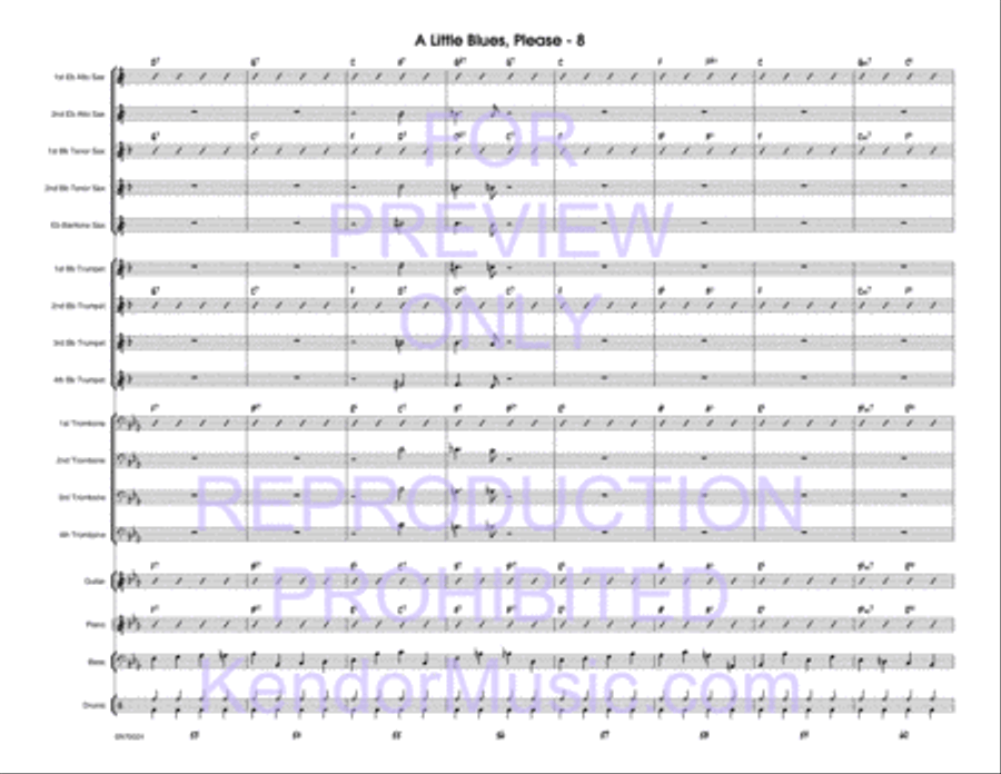 Little Blues, Please, A Jazz Ensemble scores gallery preview page 9