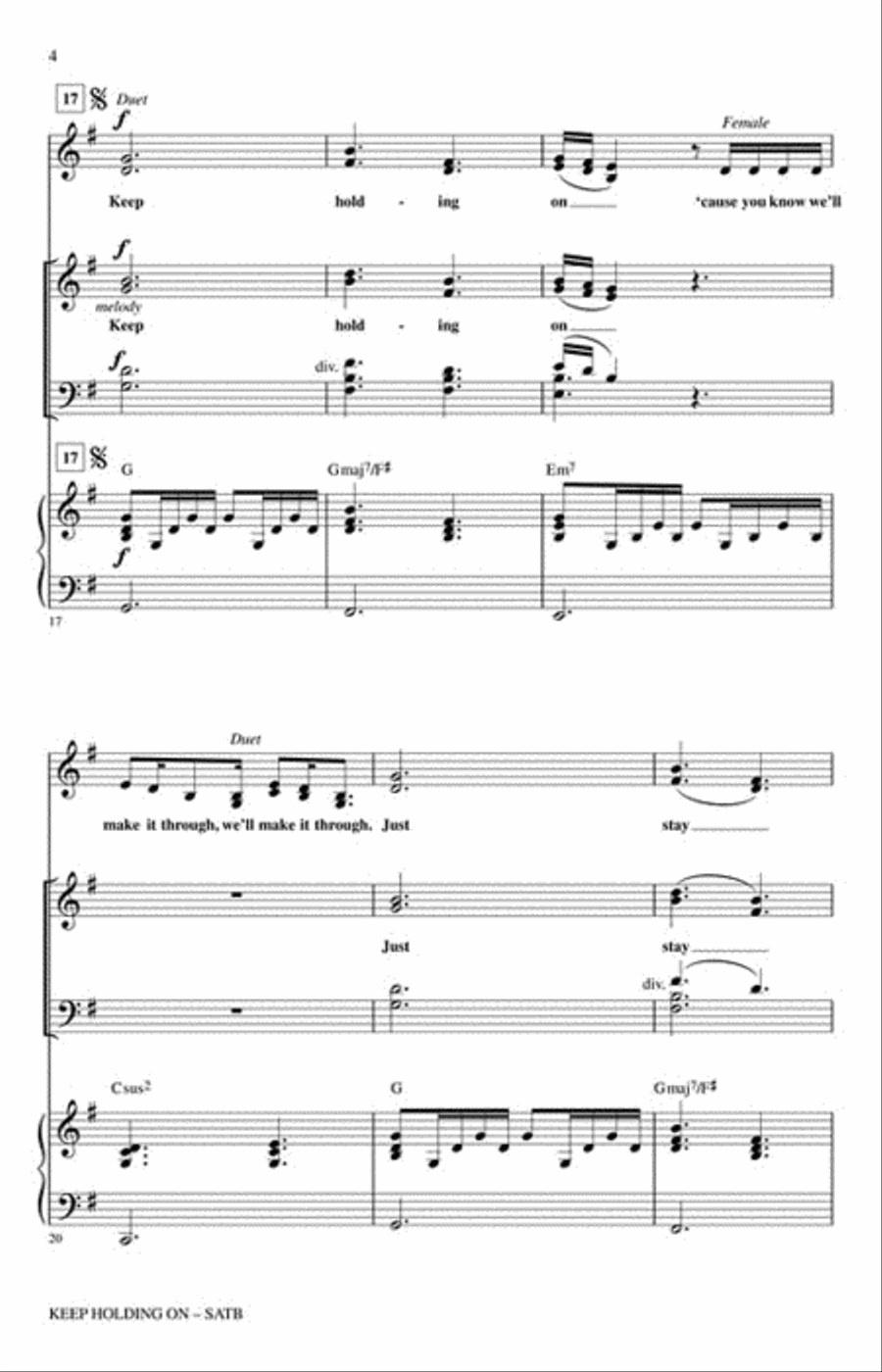 Keep Holding On Keep Holding On Show Choir scores gallery preview page 3