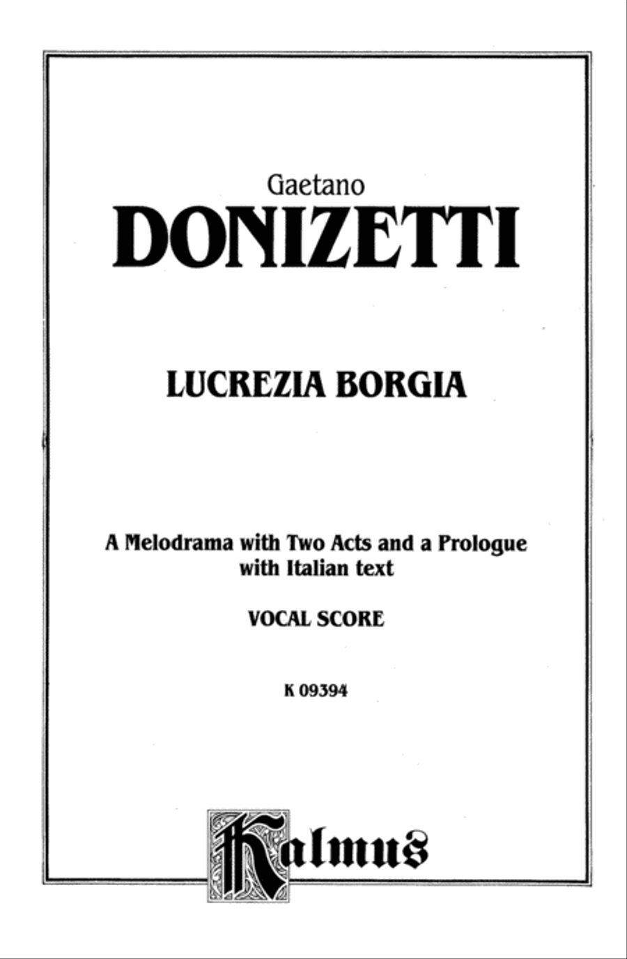 Lucrezia Borgia Voice scores gallery preview page 2