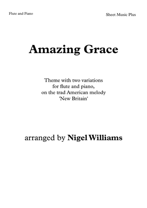 Book cover for Amazing Grace, for Flute and Piano