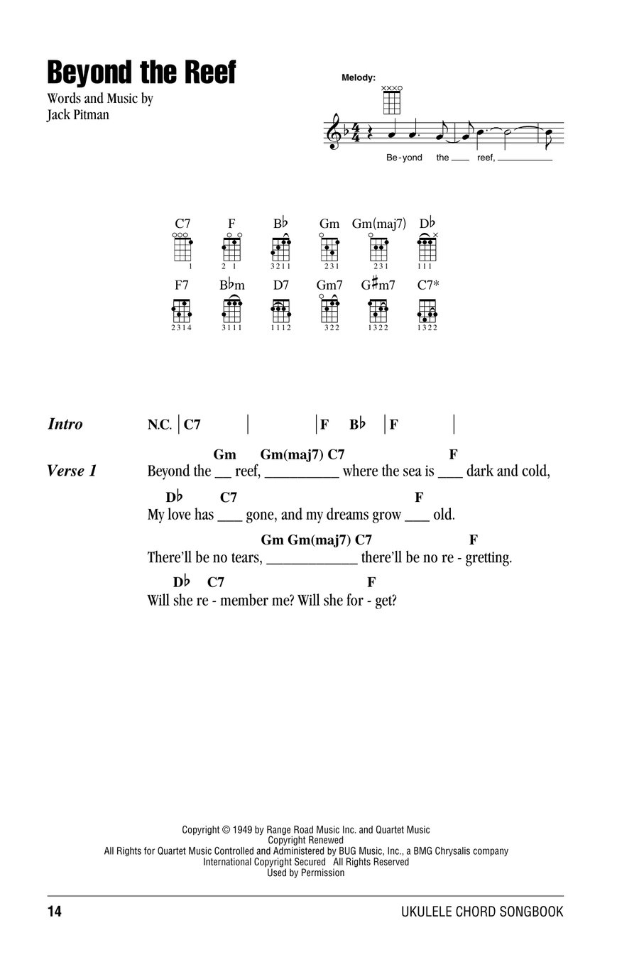 Beyond The Reef Ukulele scores gallery preview page 1