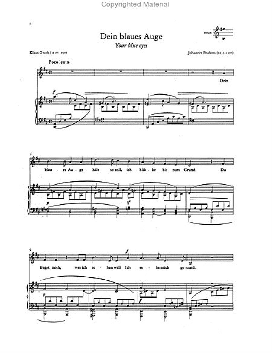 German Lieder of the 19th Century (Medium/Low Voice) Low Voice scores gallery preview page 2