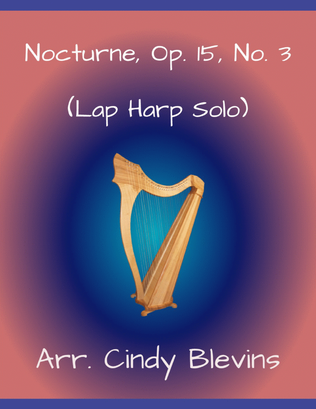 Book cover for Nocturne, Op. 15, No. 3, for Lap Harp Solo