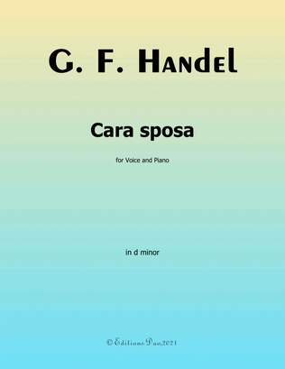 Cara sposa(Version I),by Handel, in d mino