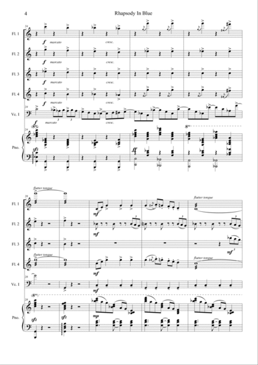 Rhapsody in Blue Rhapsody in Blue Flute scores gallery preview page 4