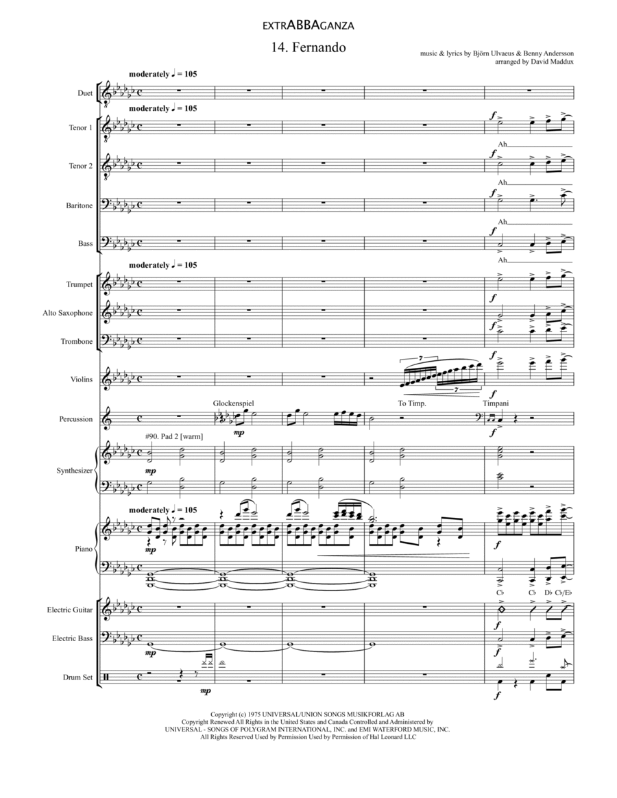 Fernando Large Ensemble scores gallery preview page 1