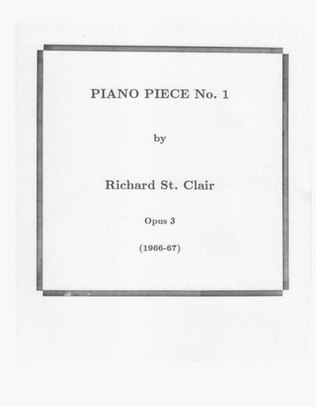 Piano Piece no. 1 (1966-1967)